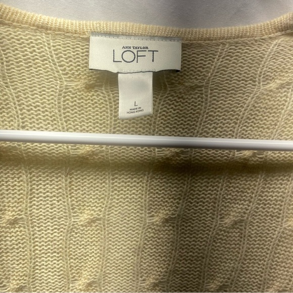 Ann Taylor Loft L Duster Cardigan Angora Wool Blend Sweater Long Womens - Picture 4 of 7